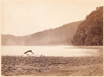 Tropikalna sceneria: Koniec proponowanego kanału, zatoka Limon (Darien Expedition)