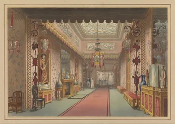 Chińska galeria bez zmian, płyta XV w ilustracjach pałacu Jej Królewskiej Mości w Brighton...