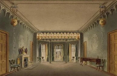 Sala wejściowa, z "Widoków Pawilonu Królewskiego, Brighton" autorstwa Johna Nasha
