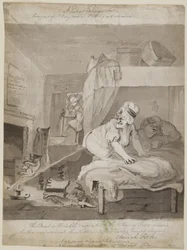 Gaśnica patentowa, bezpieczny i łatwy tryb Gaszenie świecy, 1801 (pióro, pędzel i atrament na papierze)