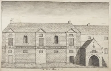 St Andrews Delineated - Biblioteka (pióro i pranie na papierze)