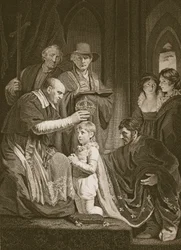 Koronacja Henryka VI, rytował T. Holloway, ilustracja z „The History of England” Davida Hume