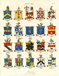 Herby brytyjskich baronetów; płyta XC