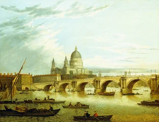 Widok na most Blackfriars z kościołem św. Pawła,