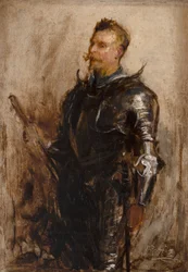 Studium rycerza (olej na płótnie)