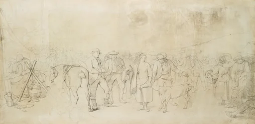 Jarmark szkocki, ok.1847 (ołówek)