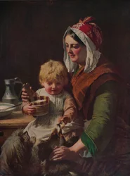 Pora posiłku, ok. 1850, ok. 1915 r