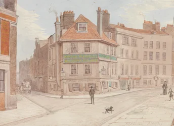 Northumberland Head Inn na rogu ulic Fort i Gun St., Spitalfields