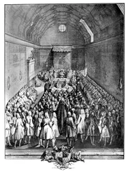 Wnętrze Izby Lordów, Westminster, 1742, ok. 1902-1905.