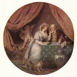 Miłość zwyciężona przez skąpstwo, c1790