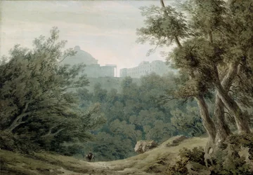 Arricia koło Albano (akwarela na papierze)