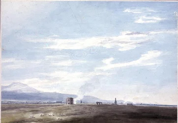 Pozostałości grobowe w Campagna pod Rzymem, ok. 1783 (akwarela na ołówku na papierze)