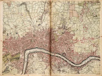 Mapa Islington, Westminster, City i Southwark