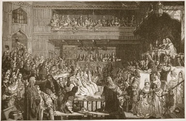 The Acquittal of the Seven Bishops, 1688, ilustracja z 