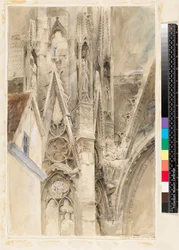 Wejście do południowego transeptu katedry w Rouen, 1854