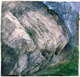 Skały i roślinność w Chamouni, 1854