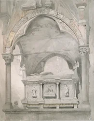 Studium dla grobowca Mastino II della Scala w Weronie, 1852