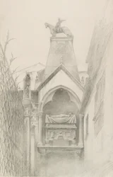 Studium grobowca Can Grande della Scala w Weronie, maj-sierpień 1869 r.