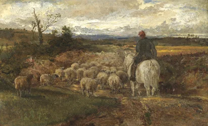 A Sussex Lane, 1872 (olej na papierze nałożony na len)