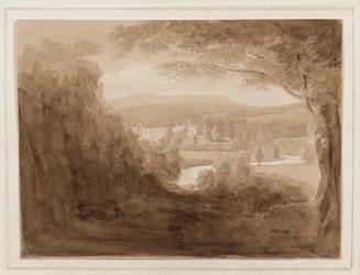 Opactwo Bolton, Yorkshire, 25-27 października 1824 (ołówek, pędzel i sepia na papierze)