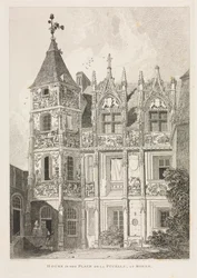 Zabytki architektoniczne Normandii Cz. II, Pl. 64: Dom na Place de la Pucelle w Rouen,