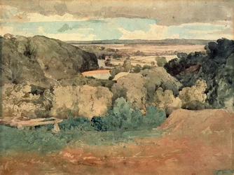 Zamek Barnard z Towler Hill (akwarela na papierze)