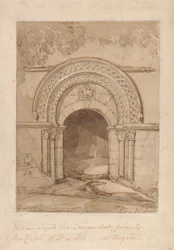 Wejście do Cornmarket, dawnej kaplicy św. Ludwika w Bayeux