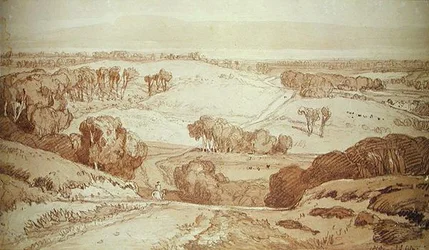 Pejzaż francuski (akwarela na papierze)