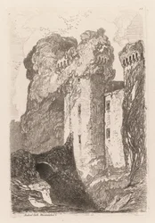 Liber Studiorium: Zamek Ragland, Monmouhshire, 1838.