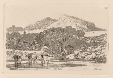 Liber Studiorum: Tablica 21, Widok w północnej Walii, 1838.