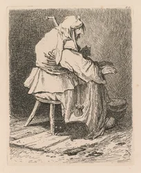 Liber Studiorum: Tablica 44, Szkic wg Rembrandta, 1838.
