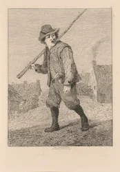 Liber Studiorum: Tablica 46, Szkic według Teniersa, 1838.