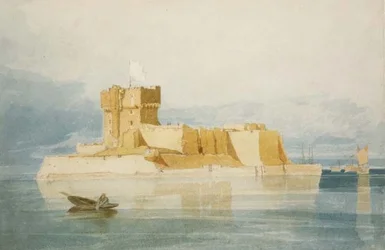 No.1477 Fort St. Marcouf, niedaleko Quineville, w Rade de la Hougue w Normandii