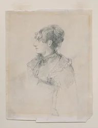 Portret pani Parr(?), siostry pani John Sell Cotman, zwany „Portret pani JS Cotman”, c.1815 (grafit i kreda na papierze)