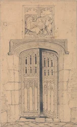 Południowe drzwi, Arminghall Hall, Norfolk