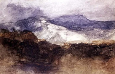 Góry Walijskie (akwarela na papierze)