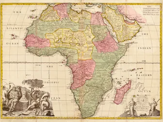 Afryka, z geografii współczesnej, ok. 1725