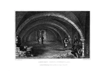 Starożytna krypta, Southwark, 1830.