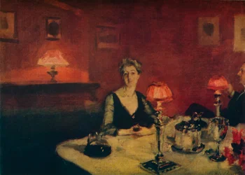 Stół obiadowy w nocy, 1884.