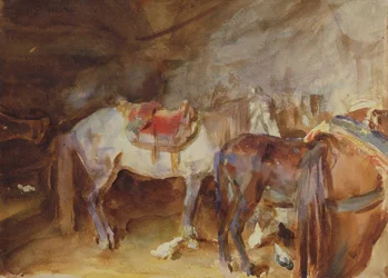 Stajnia arabska, ok. 1905-06 (wc na papierze)