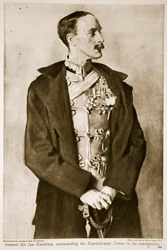 Generał Sir Ian Hamilton, dowodzący siłami ekspedycyjnymi w Dardanelach, 1914-19