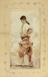 Dziewczyna w stroju hiszpańskim, przed 1880 r.