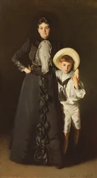 Portret pani Edward L. Davis i jej syna, Livingstona Davisa, 1890.