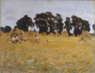 Żniwiarze odpoczywający na polu pszenicy, 1885
