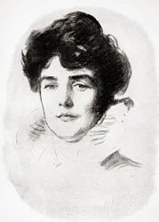 Jeanette Jennie Jerome, Lady Randolph Churchill i matka Sir Winstona Churchilla, z pubu A Roving Commission by Winston S. Churchill. przez Scribners, 1930