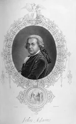 John Adams, z „Historii Stanów Zjednoczonych”, tom. Ja, Charles Mackay, grawerowane przez Stephensona