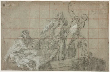Grupa ratunkowa, 177778 (czarna kreda wzmocniona białą na papierze)