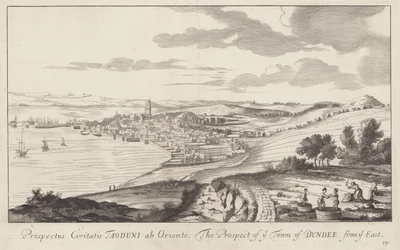 Obraz Dundee, Angus, Szkocja narysowany w 1693 r.