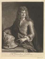 Portret Grinling Gibbons, 1690.