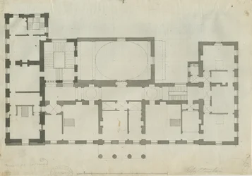 Chillington Hall: rysunek długopisem i ołówkiem, bd [1789] (rysunek)